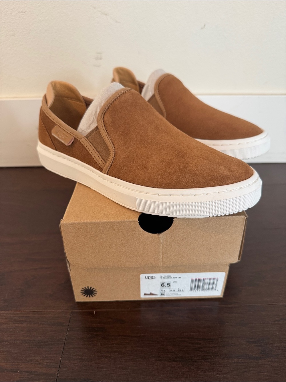 UGG Women’s Slip-On Suede Loafers in Chestnut